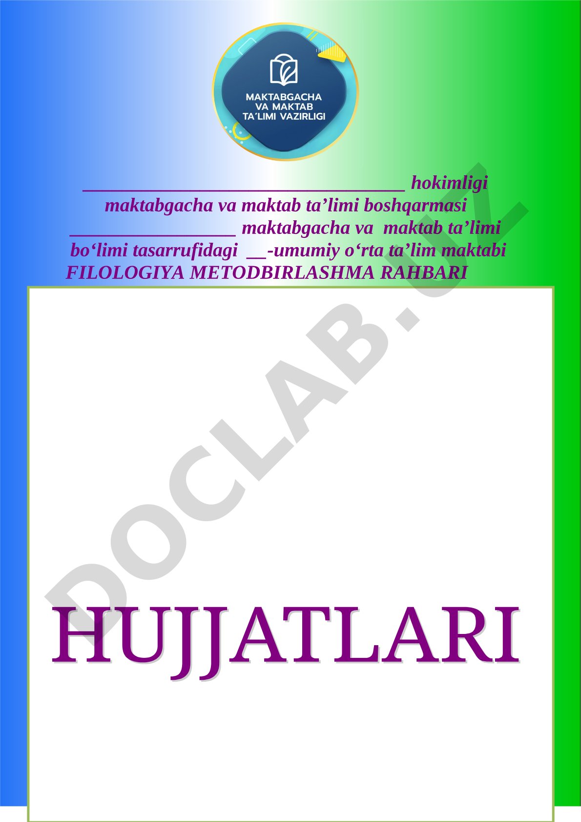 Pedagogik Metodik Qo'llanma