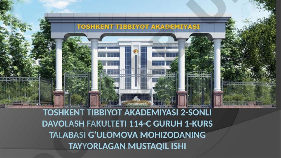 Xirurgiya bo'limida sanitar-epidemiologik tartib va bemor gigiyenasi