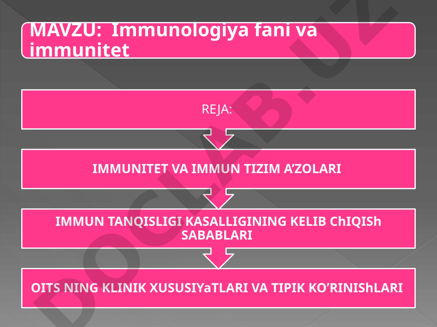Immunologiya taqdimoti