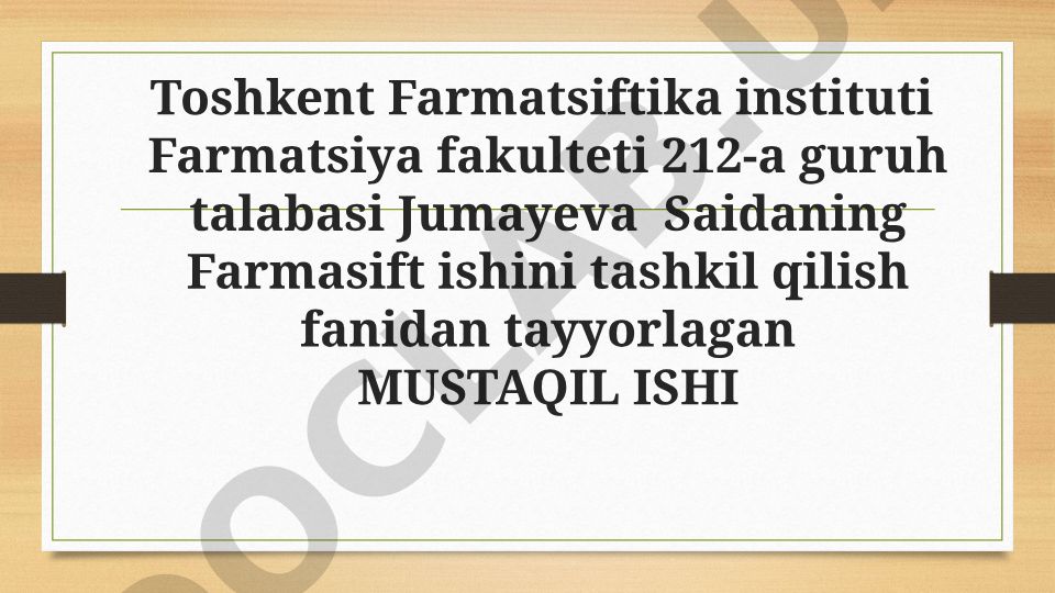 Xorijiy davlatlarda farmatsiyaning rivojlanish tarixi