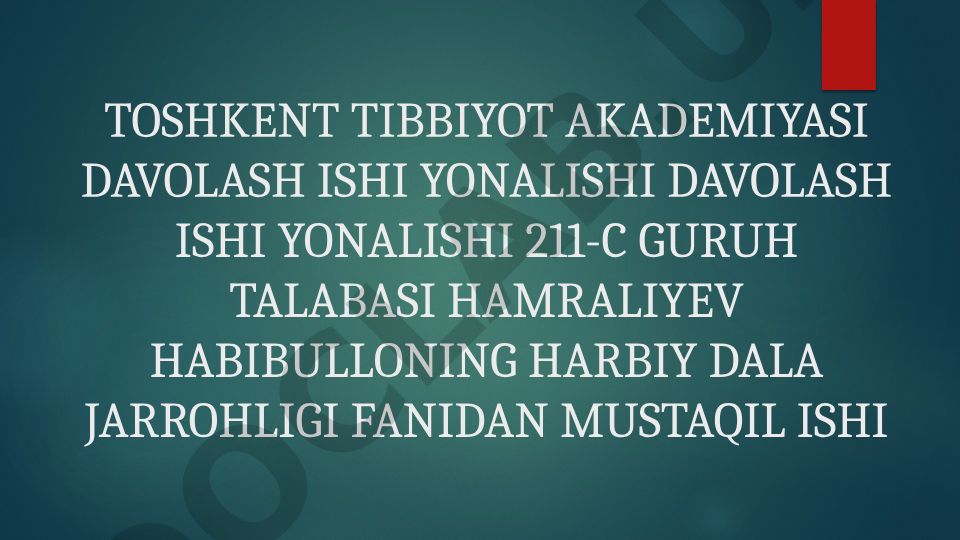 Uzoq muddatli bosilish sindiromida jarrohlik amaliyoti