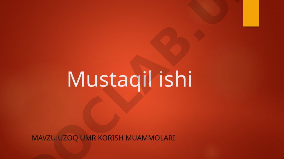 Uzoq umr ko'rish muammolari