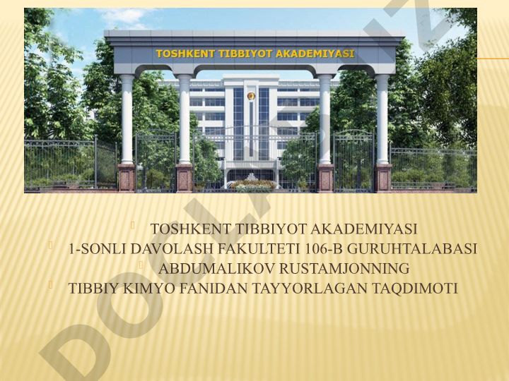 Tosh kasalliklarining kimyoviy asoslari