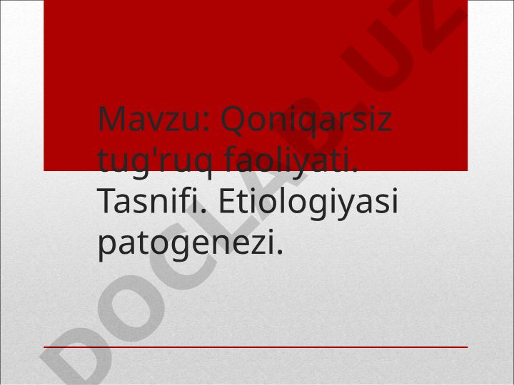 Qoniqarsiz tug'ruq faoliyati: tasnifi, etiologiyasi, patogenezi va samarali perinatal yordam
