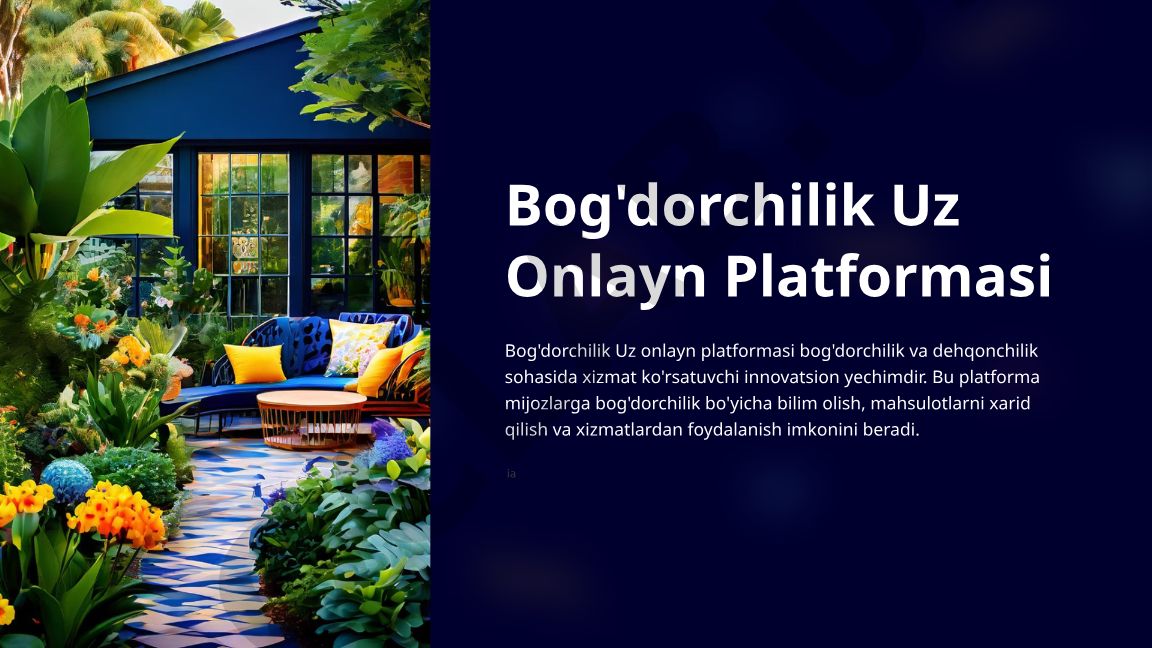 Bog'dorchilik Uz onlayn platformasi
