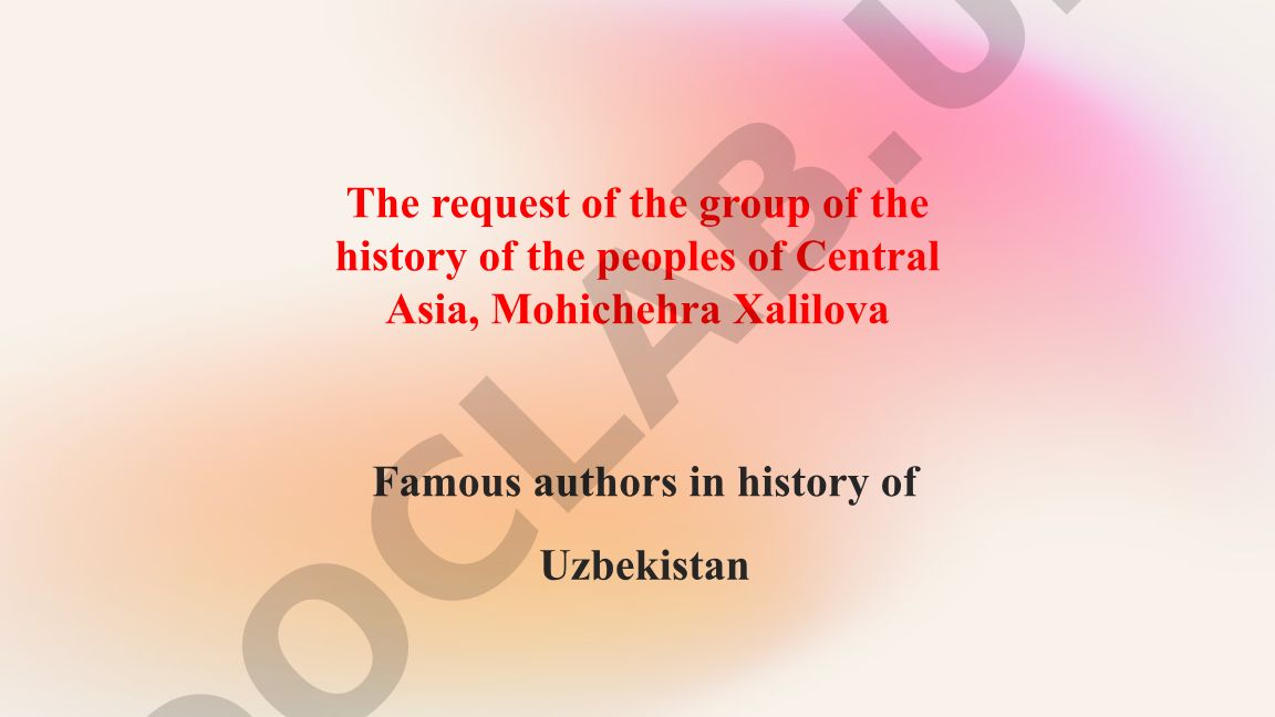 Famous authors in history of Uzbekistan