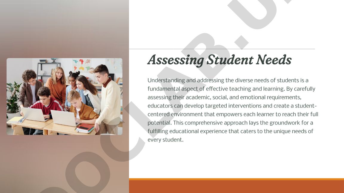 Assessing Student Needs for Effective Teaching