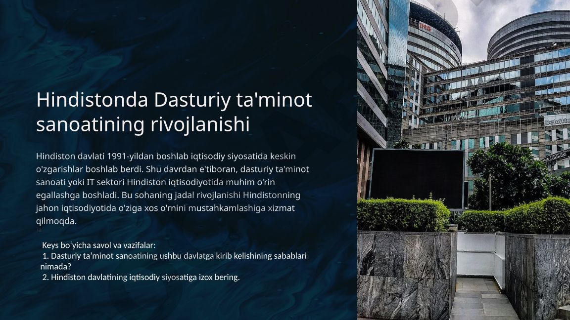 Hindistonda Dasturiy ta'minot sanoatining rivojlanishi