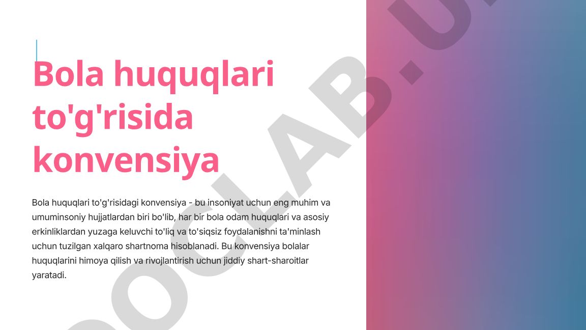 Bola huquqlari to'g'risidagi konvensiya