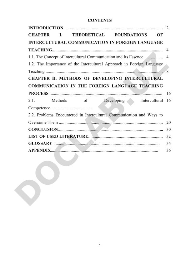 Intercultural Communication in Foreign Language Teaching