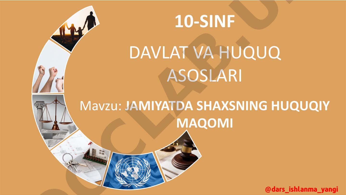 JAMIYATDA SHAXSNING HUQUQIY MAQOMI