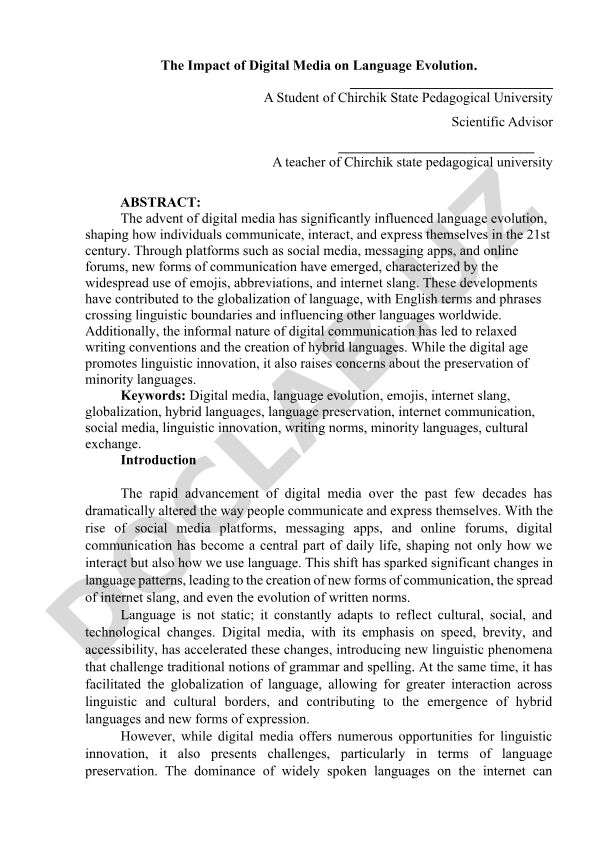 The Impact of Digital Media on Language Evolution