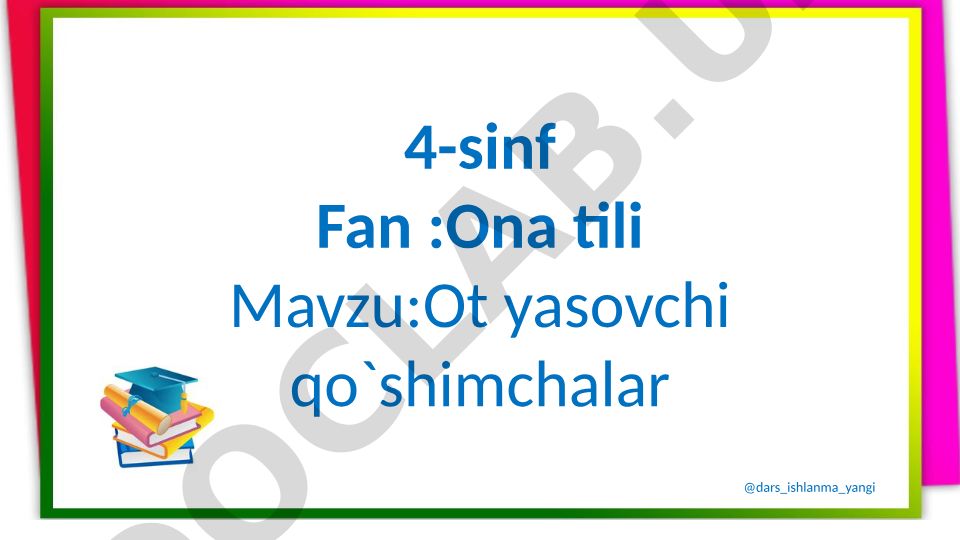 Ot yasovchi qo'shimchalar