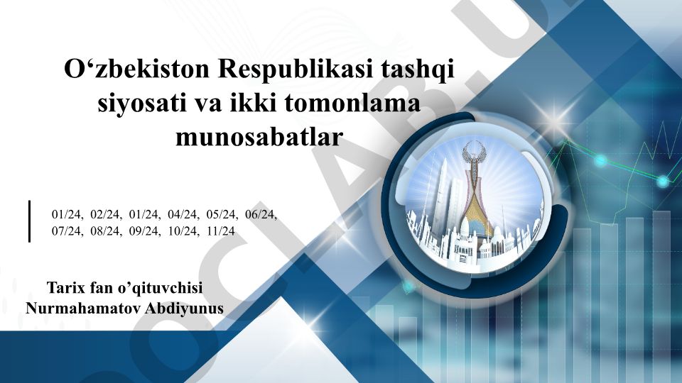 O‘zbekiston Respublikasi tashqi siyosati va ikki tomonlama munosabatlar