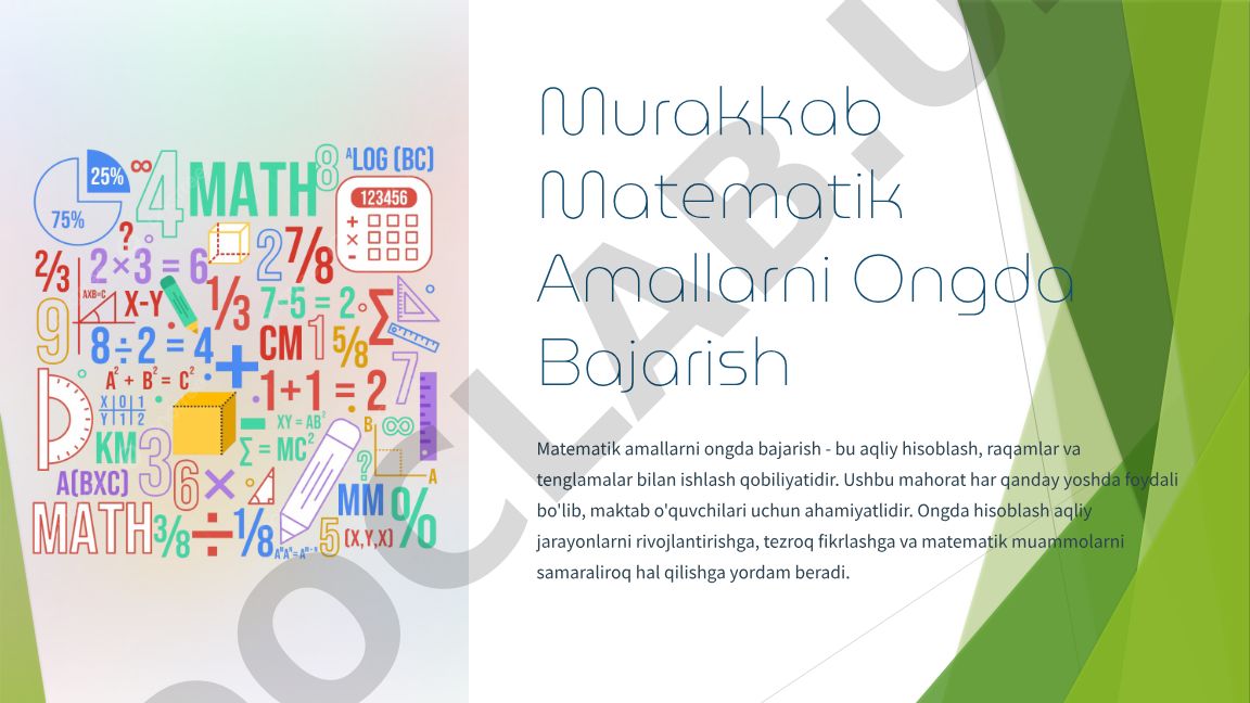 Murakkab Matematik Amallarni Ongda Bajarish