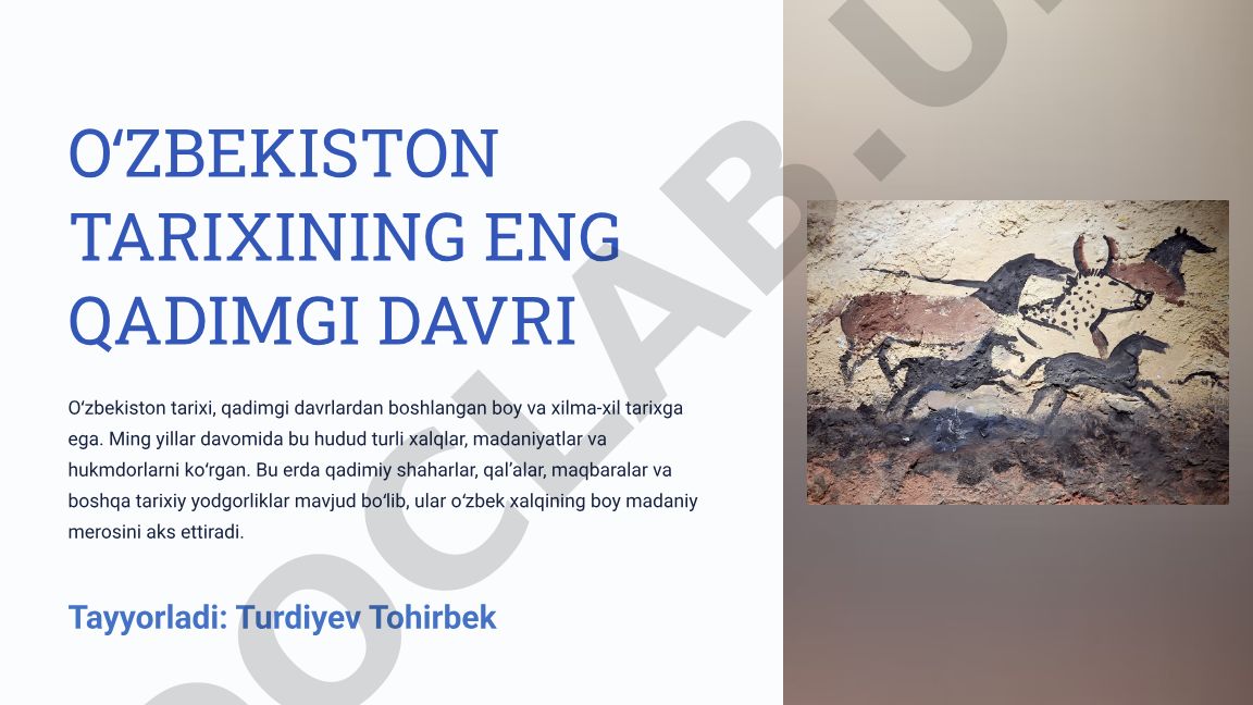 O'zbekiston tarixining eng qadimgi davri