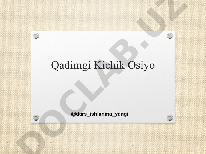 Qadimgi Kichik Osiyo dehqonchilik manzilgohlari