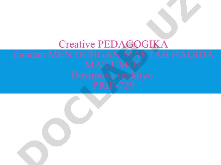 Progress Maktabi haqida ma'lumot