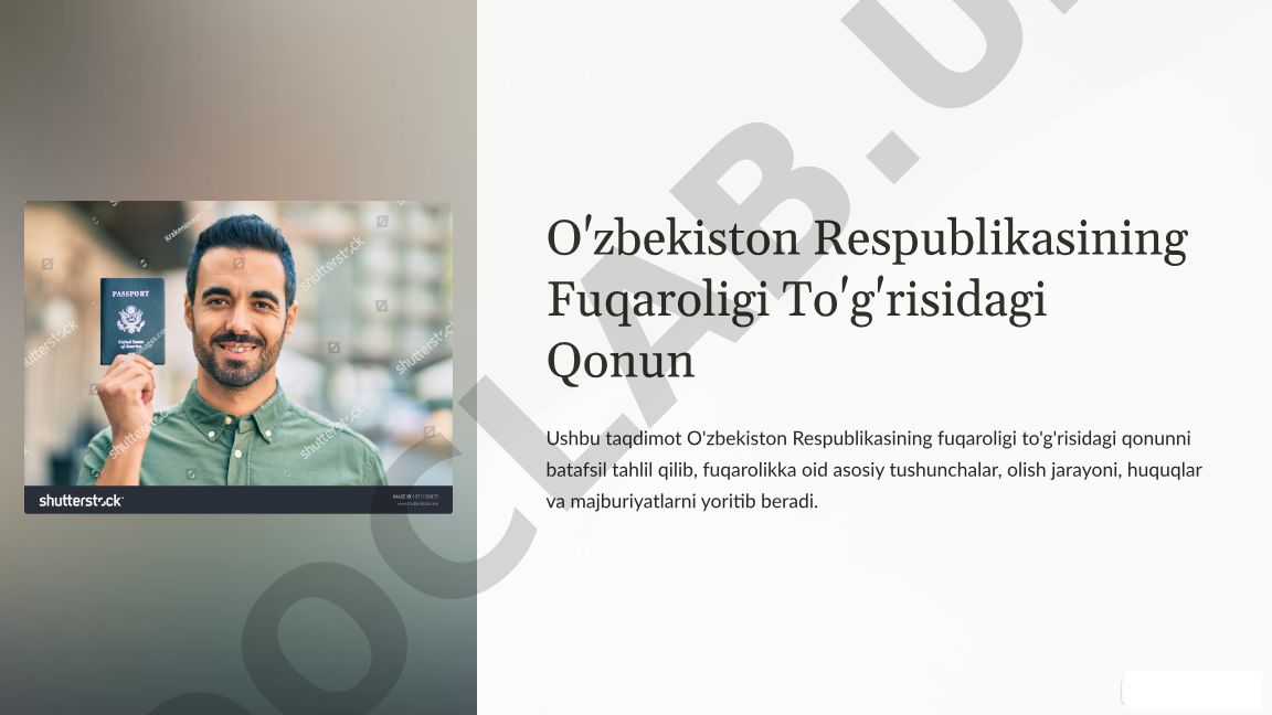 O'zbekiston Respublikasining fuqaroligi to'g'risidagi qonun