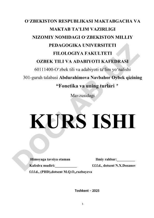 Fonetika va uning turlari