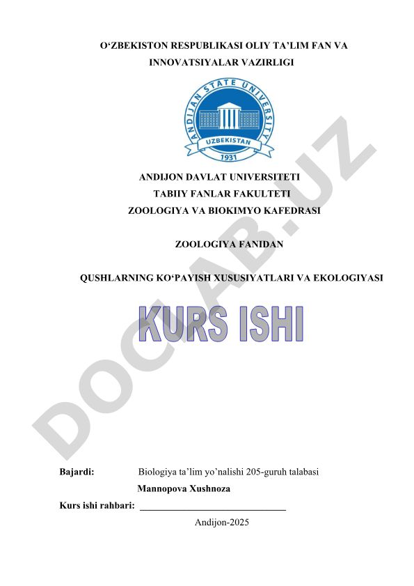 Qushlarning ko'payish xususiyatlari va ekologiyasi