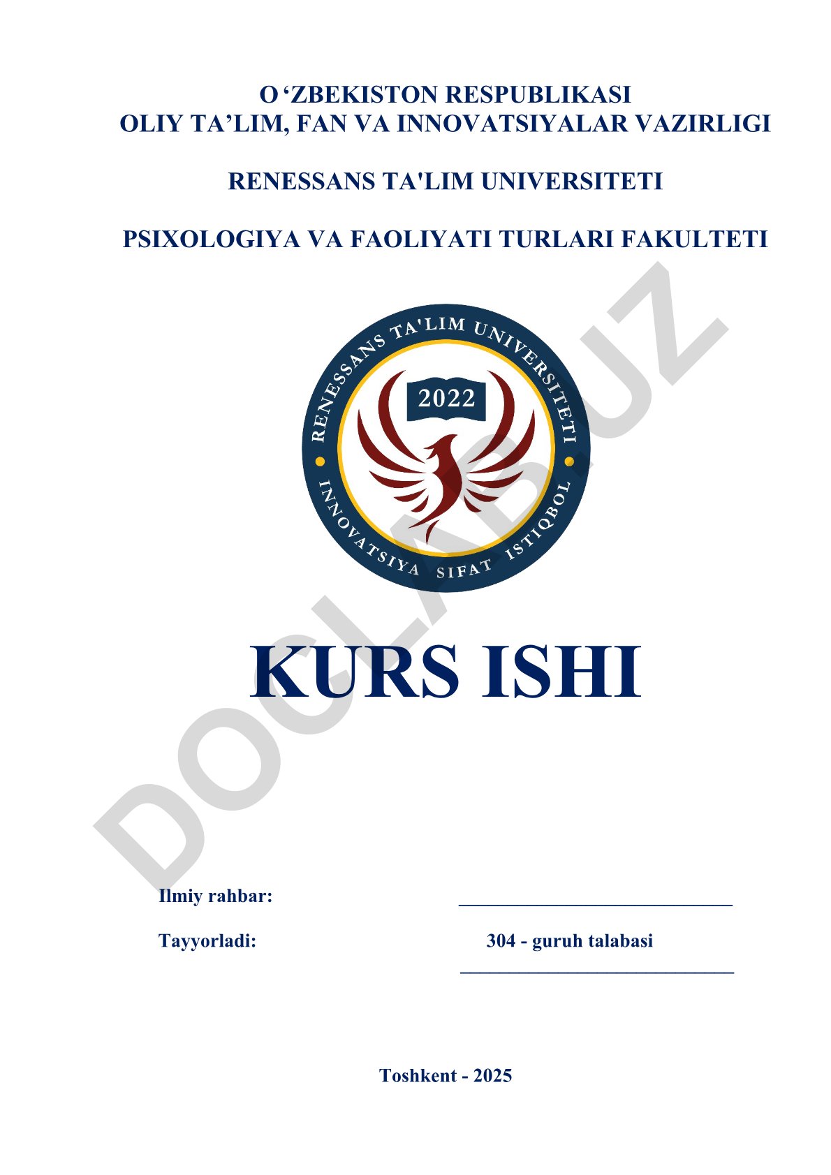 Psixologiya va faoliyat turlari
