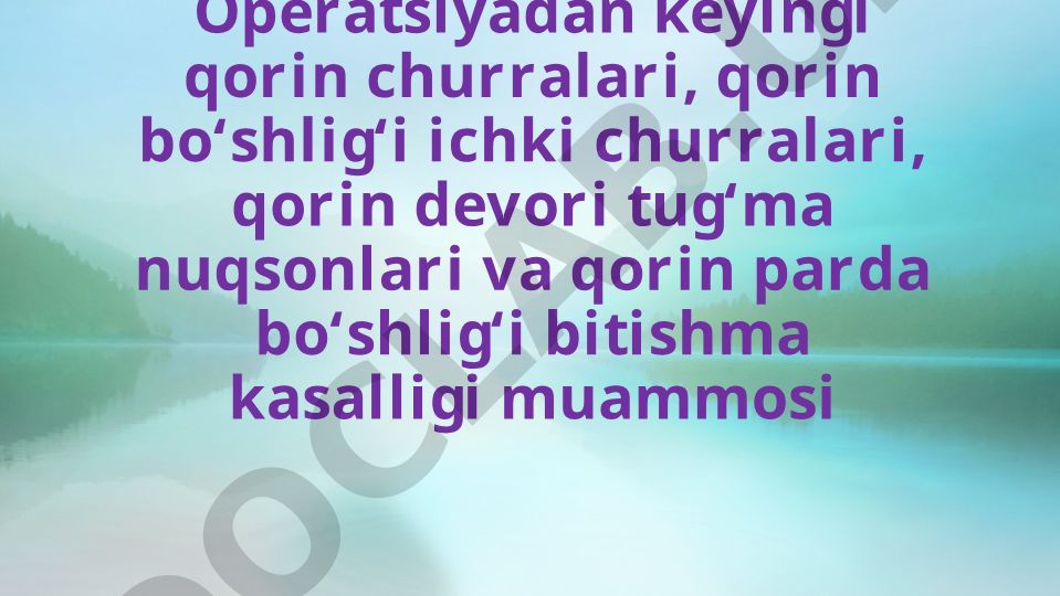 Qorin churralari va bitishma kasalliklarining anatomiyasi, tashxisi va davolash usullari