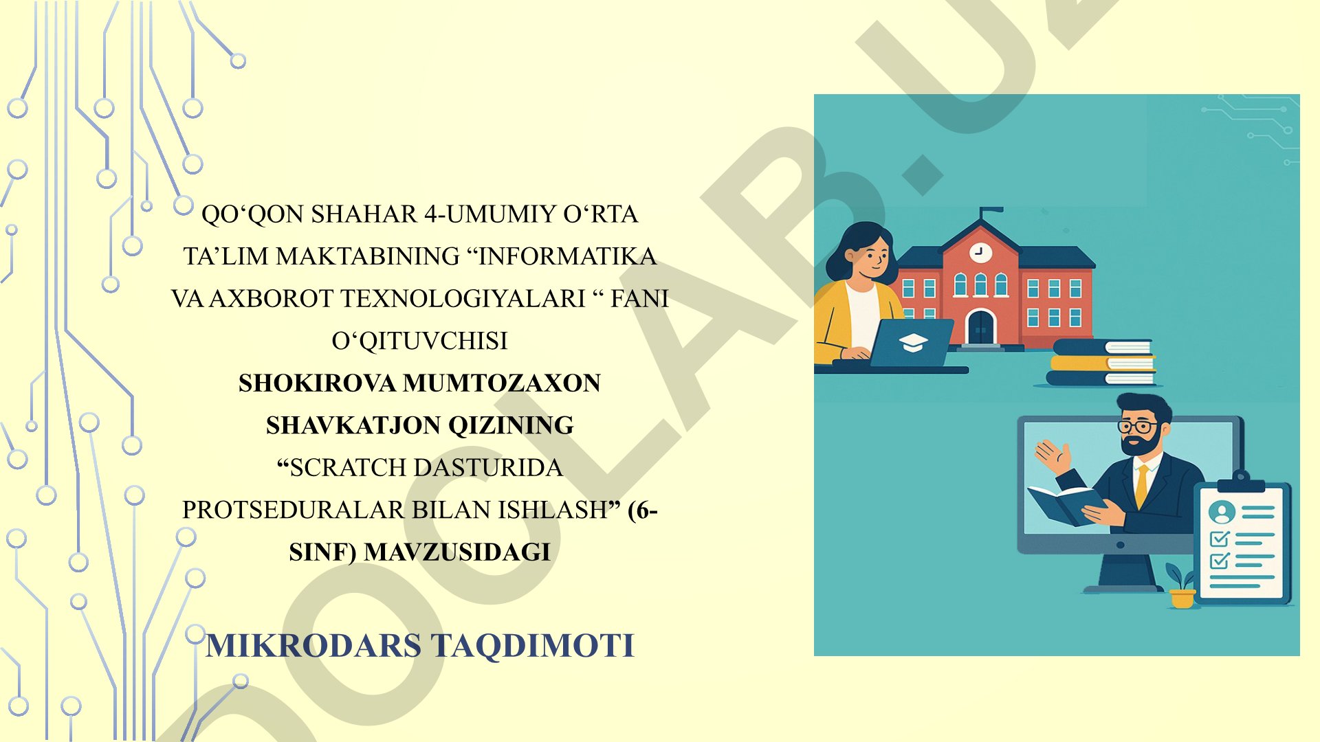 Scratch dasturida protseduralar bilan ishlash