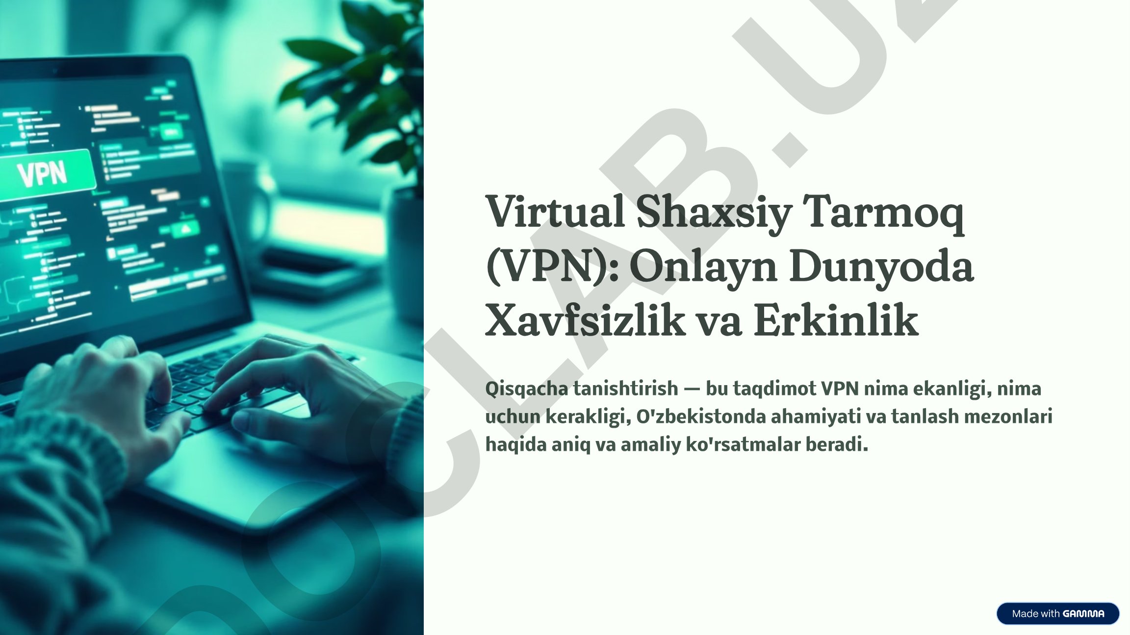 Virtual Shaxsiy Tarmoq (VPN): Onlayn Dunyoda Xavfsizlik va Erkinlik
