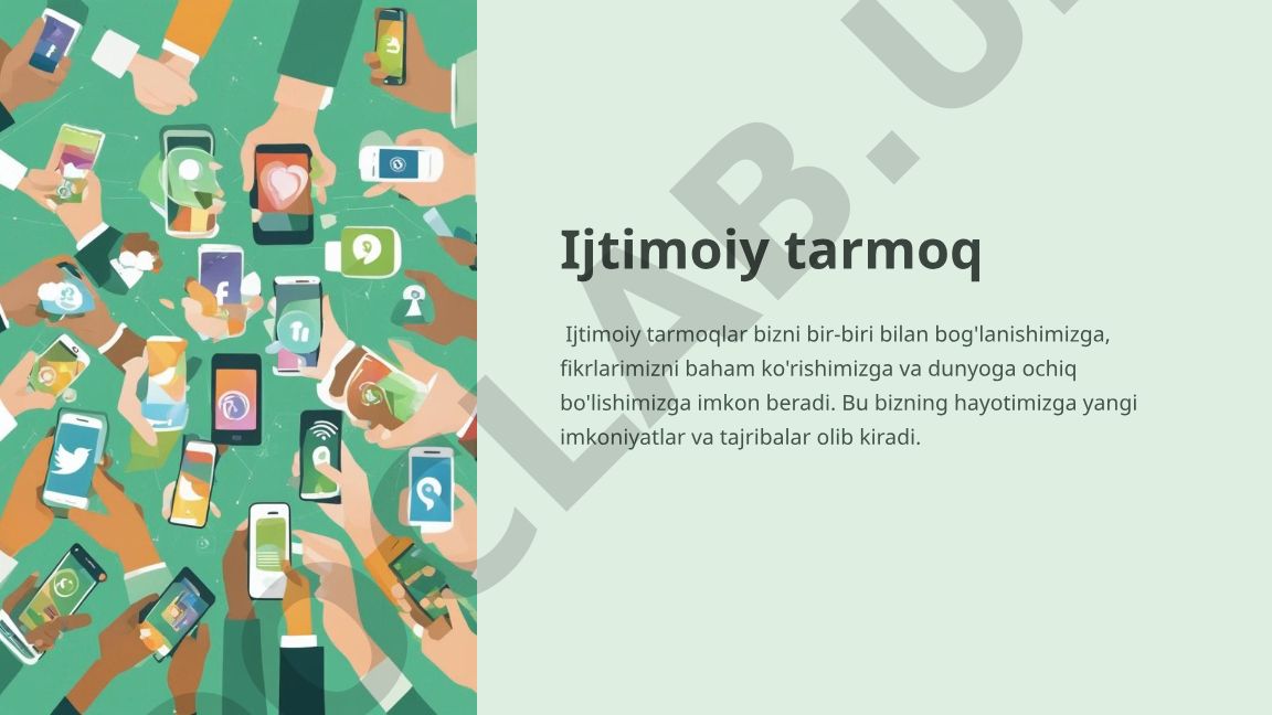 Ijtimoiy tarmoqlarning jamiyatga ta'siri va risklari