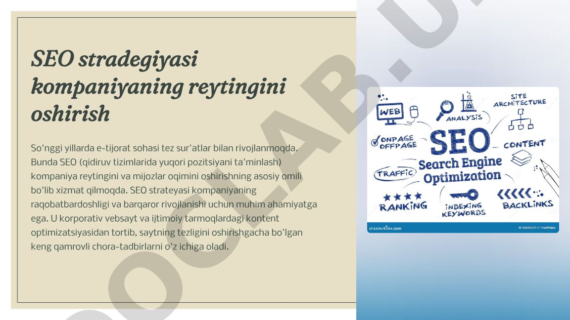 SEO strategiyasi kompaniyaning reytingini oshirish