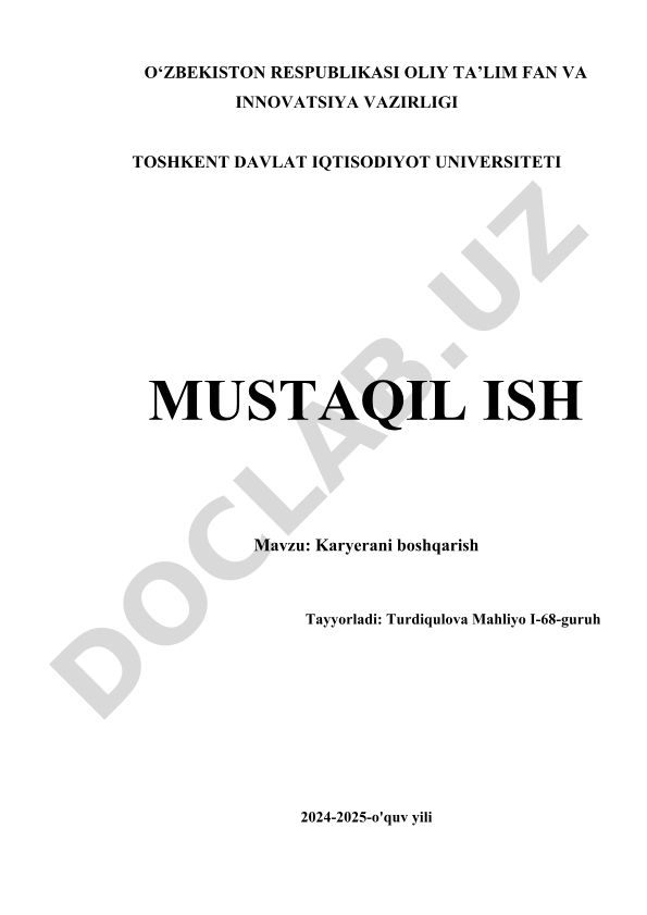 Karyerani boshqarish