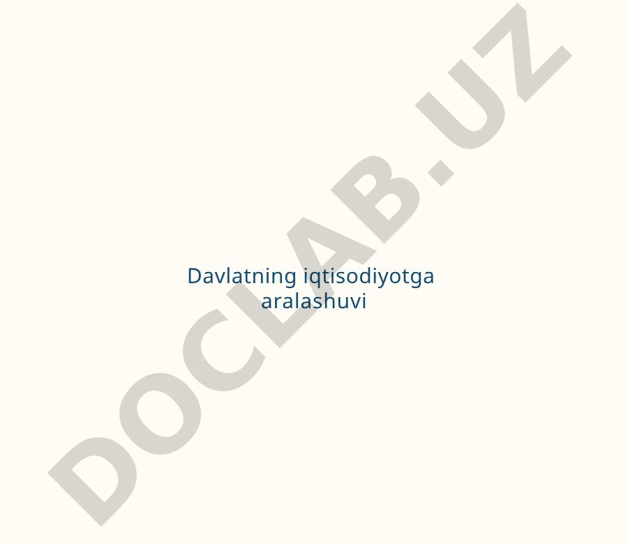 Davlatning iqtisodiyotga aralashuvi va iqtisodiy barqarorlik