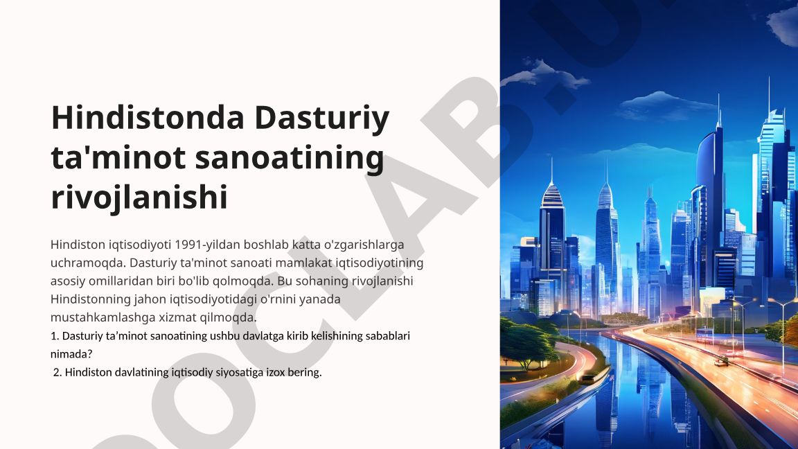 Hindistonda dasturiy ta'minot sanoatining rivojlanishi va iqtisodiy siyosat