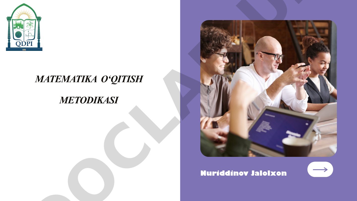 Matematika o‘qitish metodikasi va natural sonlar