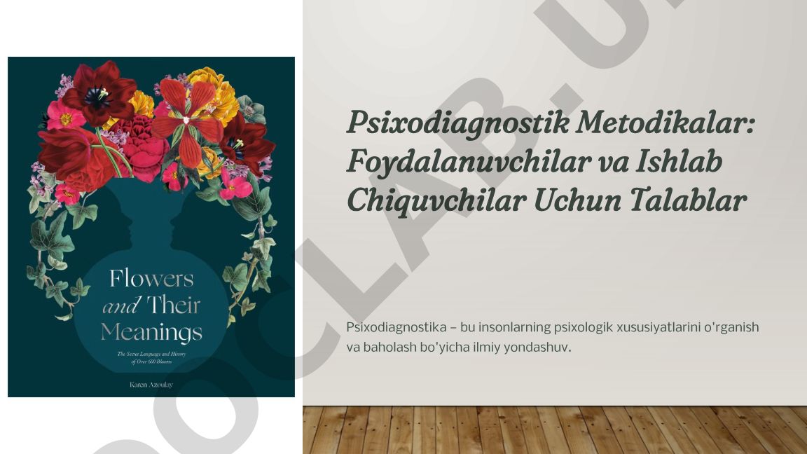 Psixodiagnostik Metodikalar: Foydalanuvchilar va Ishlab Chiquvchilar Uchun Talablar
