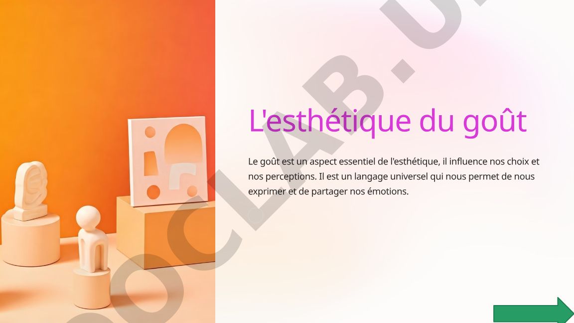 L'esthétique du goût et son importance dans la décoration