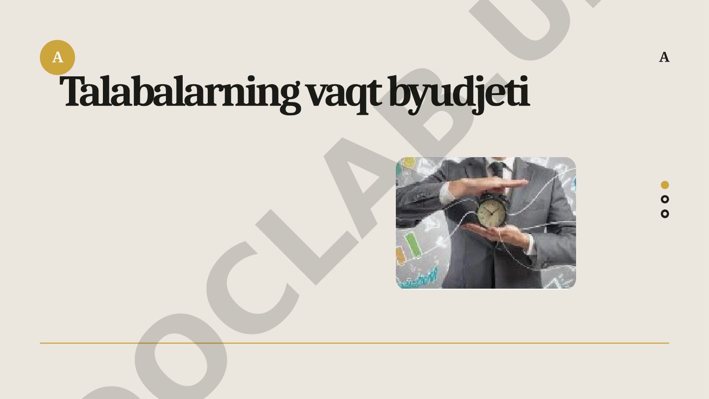 Talabalarning vaqt byudjeti va ijtimoiy hayot