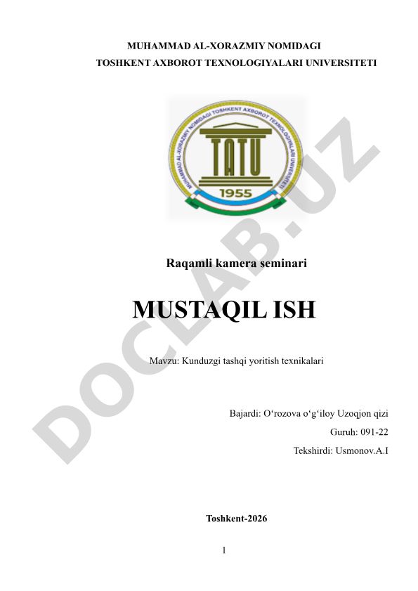 Kunduzgi tashqi yoritish texnikalari