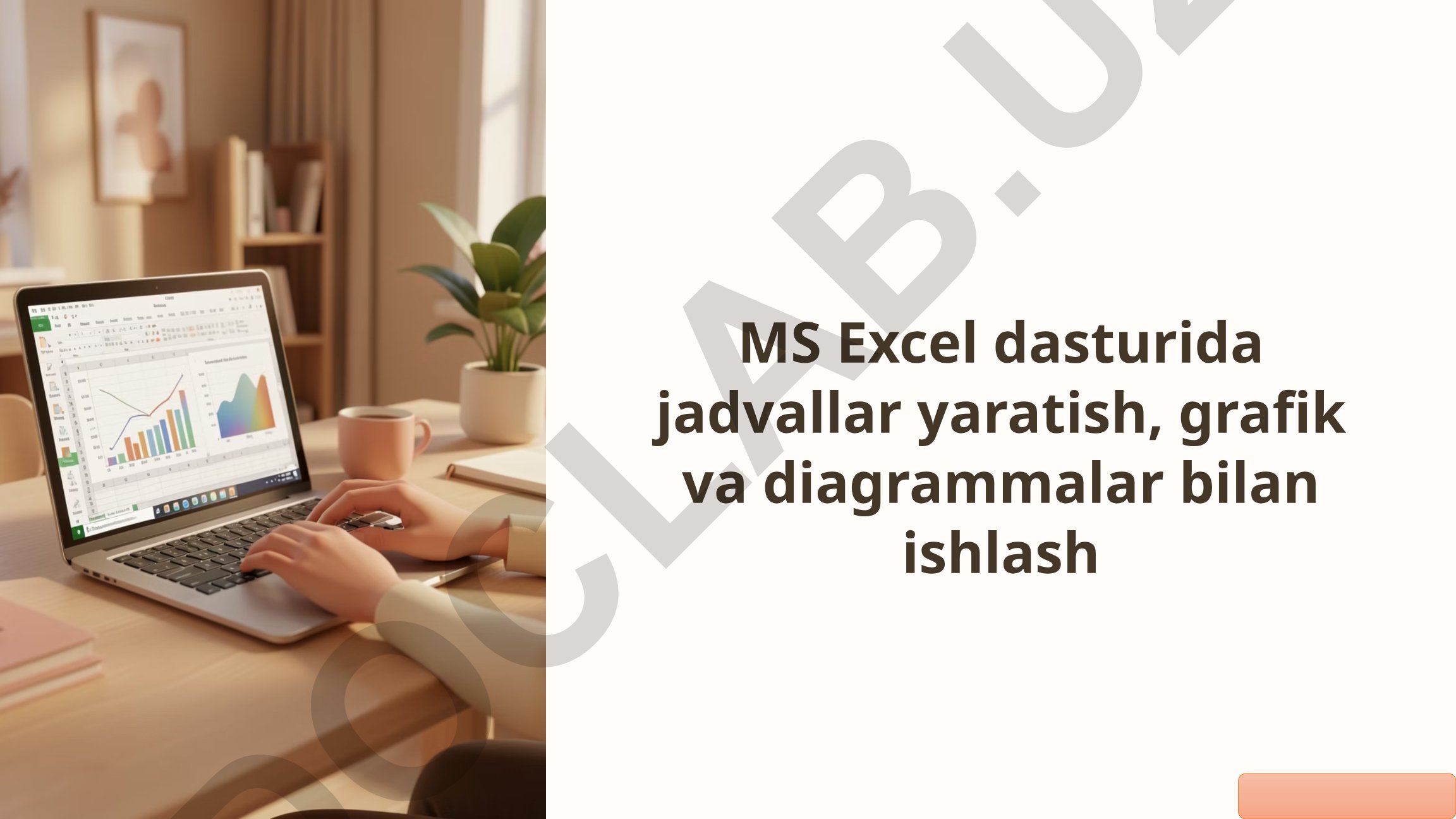 MS Excel dasturida jadvallar yaratish va grafiklar bilan ishlash