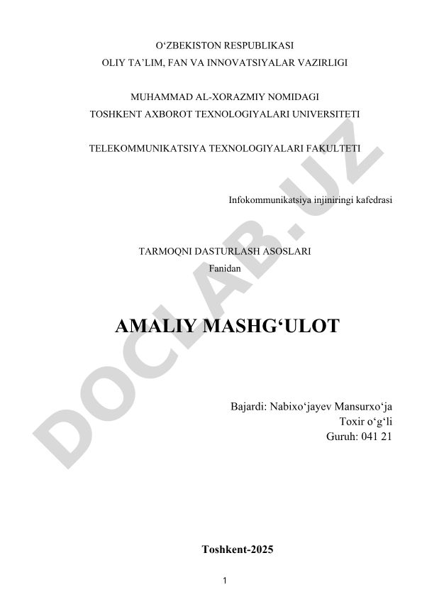 UDP orqali JSON formatda ma'lumot jo'natish