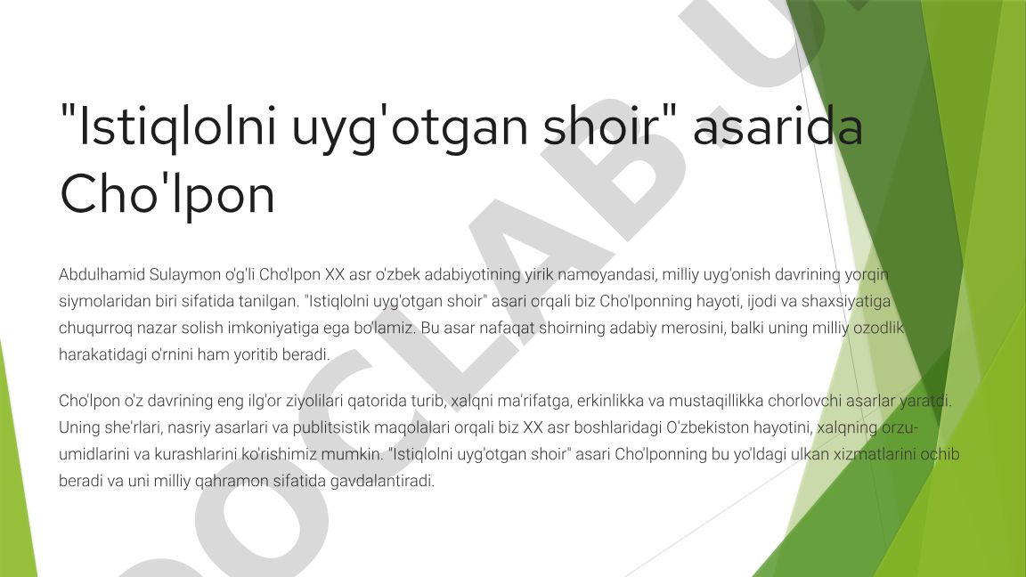 Cho'lponning hayoti, ijodi va milliy ozodlik harakatidagi o'rni