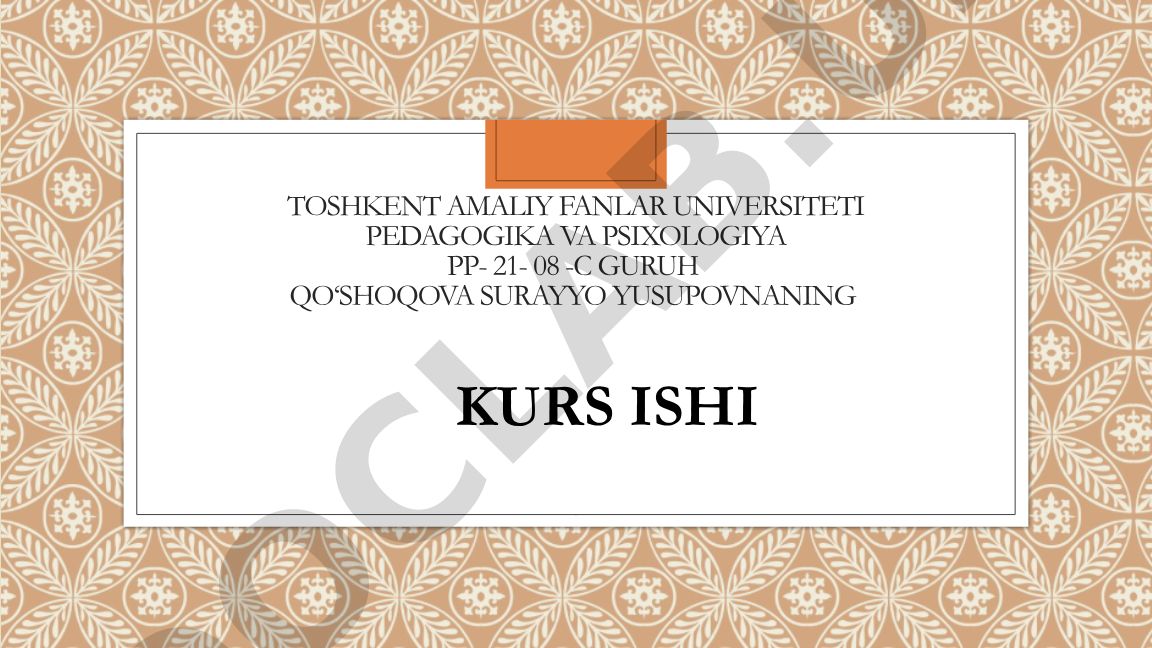 Qobiliyatni o'rganish test topshiriqlarini tanlash