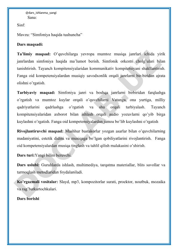 Simfoniya haqida tushuncha