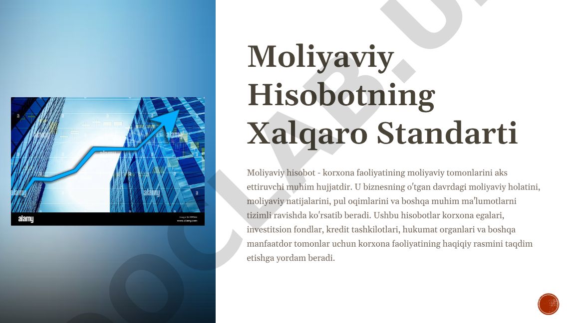 Moliyaviy hisobotni taqdim etish usullari va talablari