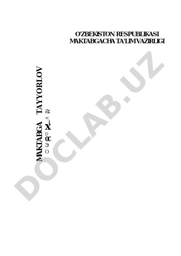 Maktabgacha yoshdagi bolalarni savodxonlikka o'rgatish metodikasi