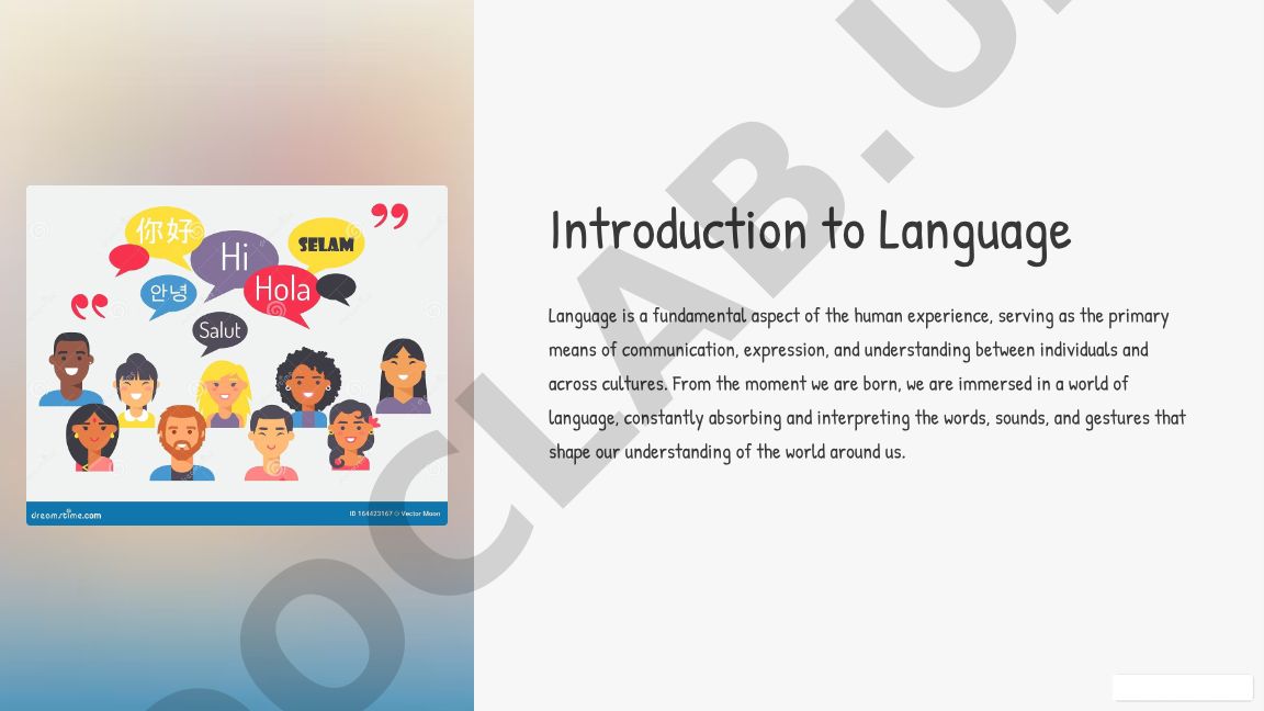 Introduction to Language Origins and Development