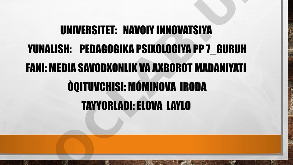 Media maydon tuzilishi va ta'siri. Ijtimoiy tarmoqlarda axborot xurujlari va tahdidlar