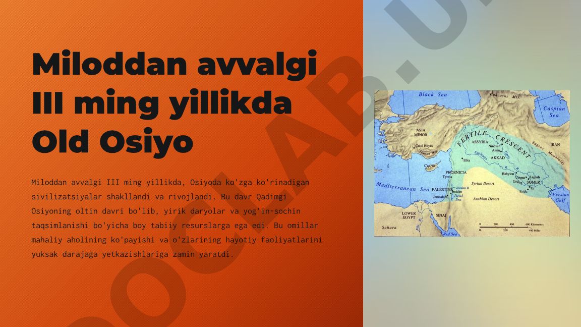 Miloddan avvalgi III ming yillikda Old Osiyo sivilizatsiyalari