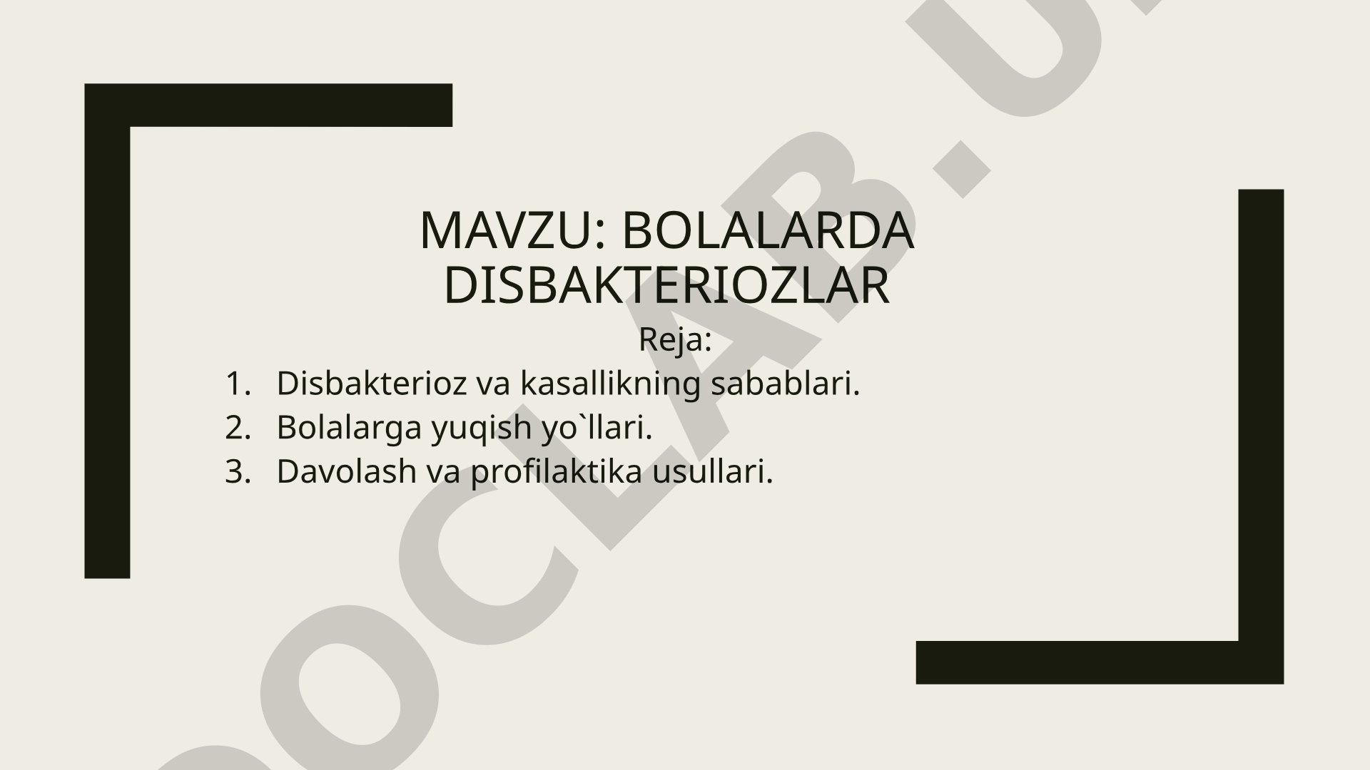 Bolalarda disbakteriozlar